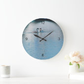 Horloge - Grebe Occidentale dans le port (Maison)