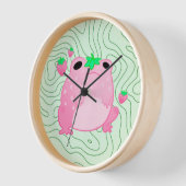 Horloge Grenouille à fraise Kawaii (Angle)