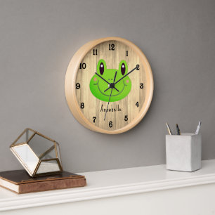 Horloge Grenouille Enfants rustiques