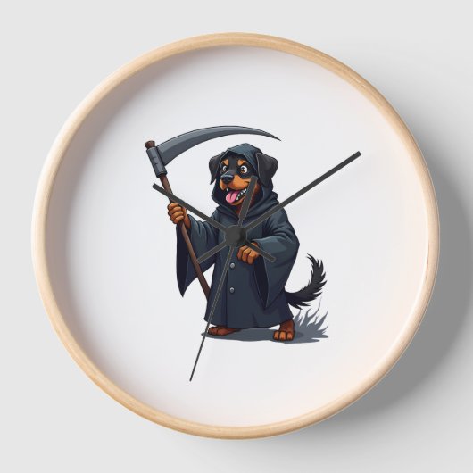 Horloge Grimper Reaper Rottweiler Chien (Recto)