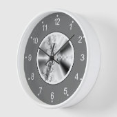 Horloge Gris Abstrait Fractal (Angle)