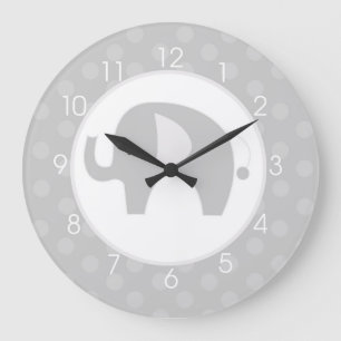 Horloge grise d'éléphant