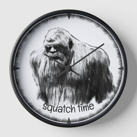 Horloge gros pied, sasquatch, squatching, boogne clock (Recto)