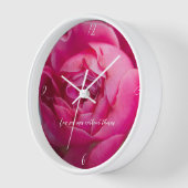 Horloge Grosse rose rose (Angle)