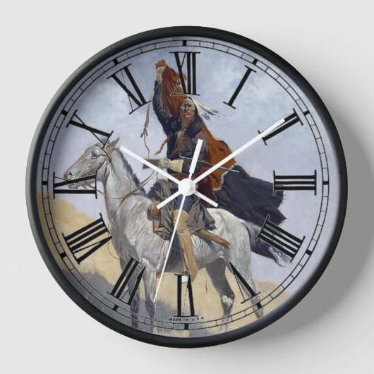 Horloge Guerrier amérindien Apache (Recto)