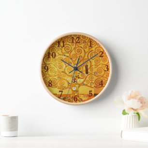 Horloge Gustav Klimt Arbre de Vie : Art nouveau symboliste