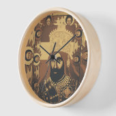 Horloge Haile Selassie Jah Rastafari Modern Art Clock (Angle)