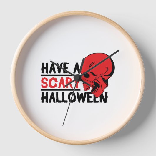 Horloge Halloween - Avoir un halloween effrayant (Recto)