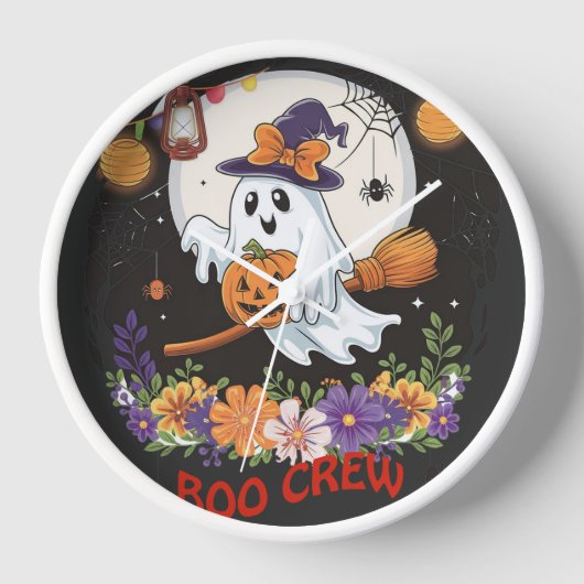 Horloge Halloween beau fantôme de Magic Grove Classic (Recto)