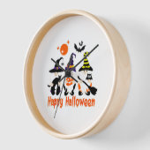 Horloge Halloween Gnomes mignonne Automne Citrouille Autom (Angle)