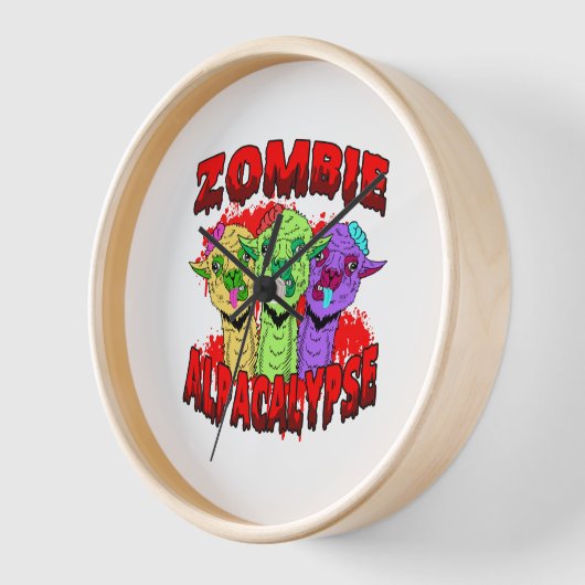 Horloge Halloween Llama Alpaca Funny Lama Glama Cool Cadea (Angle)