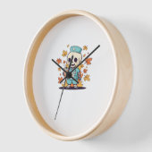 Horloge Halloween Skeleton Nurse Avec Café Classique T-Shi (Angle)