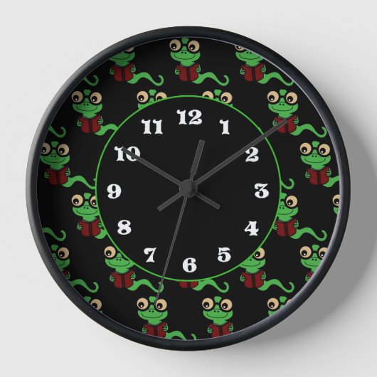 Horloge Happy Bookworm Black (Recto)