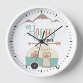 Horloge Happy Camper Cute Retro RV (Recto)