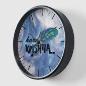 Horloge "Hare Krishna" Peacock Feather Hindu (Angle)