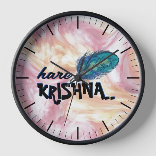 Horloge "Hare Krishna" Peacock Feather Hindu (Recto)