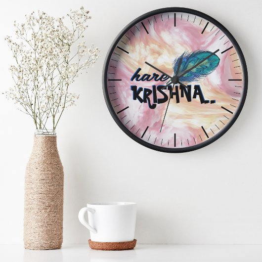Horloge "Hare Krishna" Peacock Feather Hindu