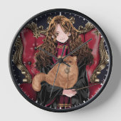 Horloge HARRY POTTER™ | Anime Hermione Granger assis (Recto)