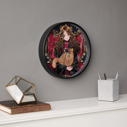 Horloge HARRY POTTER™ | Anime Hermione Granger assis (Bureau)