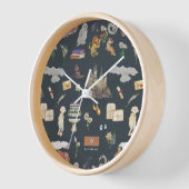 Horloge HARRY POTTER™ | Motif icônes (Angle)