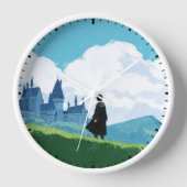 Horloge HARRY POTTER™ Surplombant le château HOGWARTS™ (Recto)
