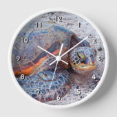 Horloge Hawaii Honu Sea Turtle Tropical Beach Photo Modern (Recto)