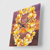 Horloge Hawai'i Lei avec Aloha (Angle)