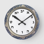 Horloge hébraïque Numéros d'alphabet juif Aleph Be (Recto)