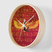 Horloge Héroglyphes de la princesse égyptienne d'Ambre brû (Angle)
