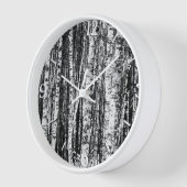 Horloge Hêtre, blanc et gris (Angle)