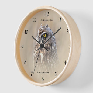 Horloge Hibou des marais à oreilles courtes époustouflant