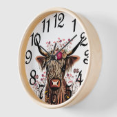 Horloge Highland Cow (Angle)