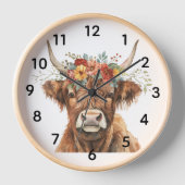 Horloge Highland Cow (Recto)