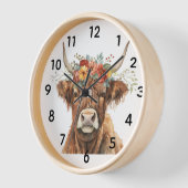 Horloge Highland Cow (Angle)