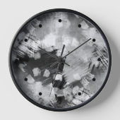 Horloge Hip moderne noir gris blanc Abstrait géométrique A (Recto)