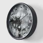 Horloge Hip moderne noir gris blanc Abstrait géométrique A (Angle)