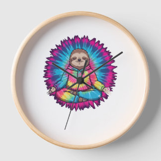 Horloge Hippie Sloth Peace Sign Tie-Dy