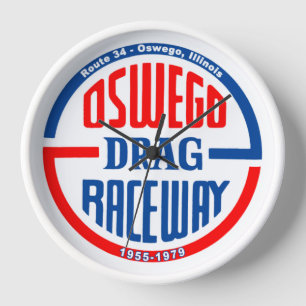 Horloge Hippodrome Oswego Drag sur la Route 34 - Oswego, I
