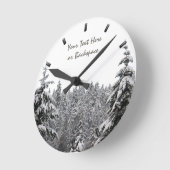 Horloge hivernale Custom Winter Forest Horloge (Angle)