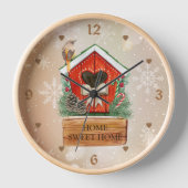 Horloge Home Sweet Home Maison de Noël Bird (Recto)