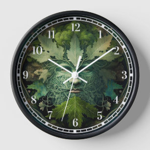 Horloge Homme vert Mandala Imaginaire Art