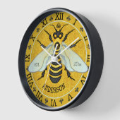 Horloge Honeybee Honeypeb French Bee Bumblebee Custom (Angle)