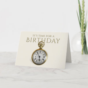 Horloge horaire amusante Bonne carte d'anniversair