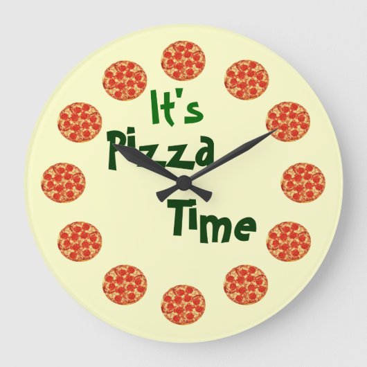 Horloge horaire de la pizza (Recto)