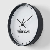 Horloge horaire du fuseau horaire d'Amsterdam (Angle)