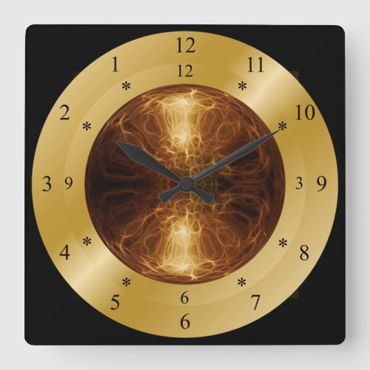 Horloge horaire ~ Golden Electric Planet ~ * ~ ~ ~ (Recto)
