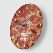Horloge horaire Pepperoni Pizza (Angle)
