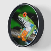 Horloge Horloge, grenouille à arbre rouge (Angle)