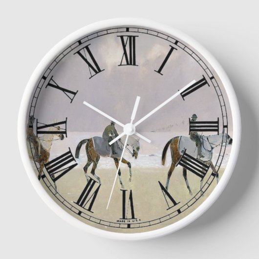 Horloge Horse Riders on the Beach 1892 (Recto)