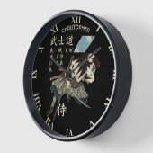 Horloge Huit Vertues Samurai Bushido Japonais (Angle)